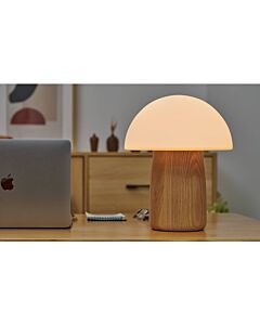 Gingko Alice Mushroom Lamp White Ash Large